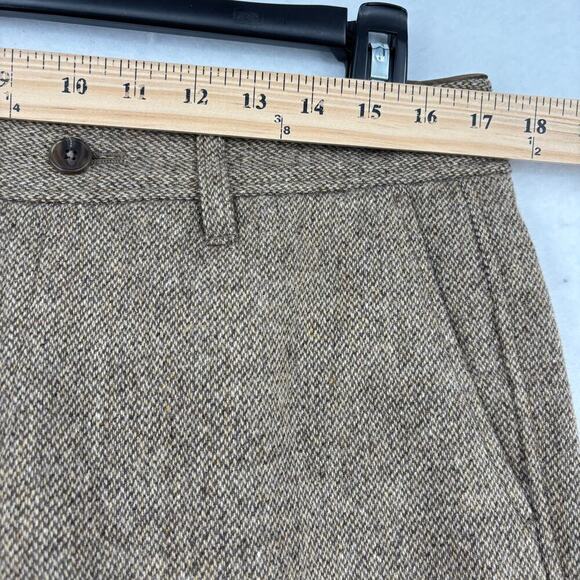 Eddie Bauer Trouser Pants Womens Size 12 Brown Wool Blend Vashon Fit Stretch - Picture 9 of 12